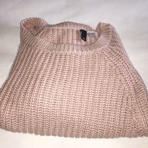 H&M blush pink knit sweater